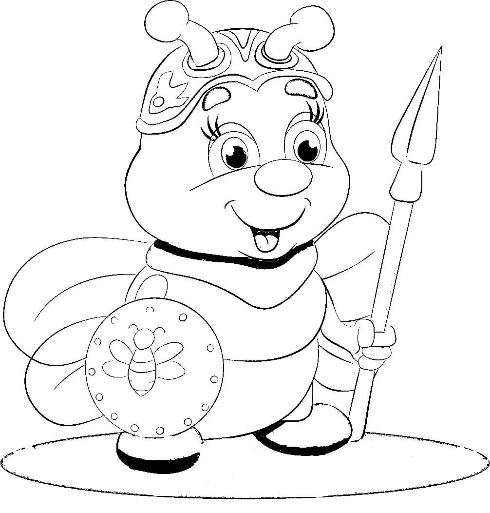 Coloriage Chevalier des abeilles