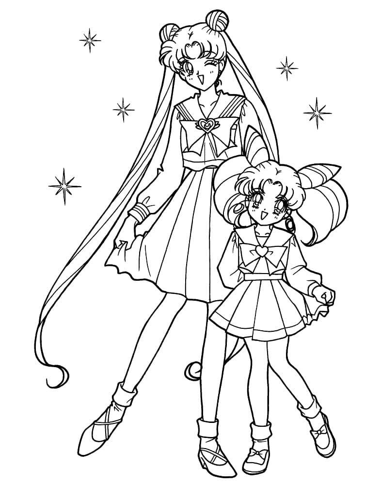 Coloriage Dessin animé Sailor Moon