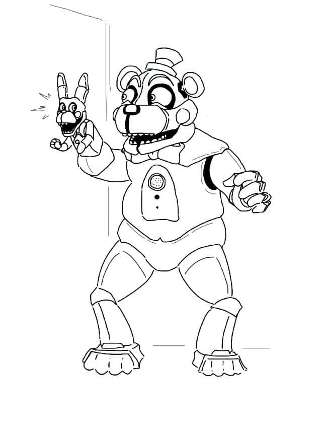 Coloriage Dessin de Freddy FNAF