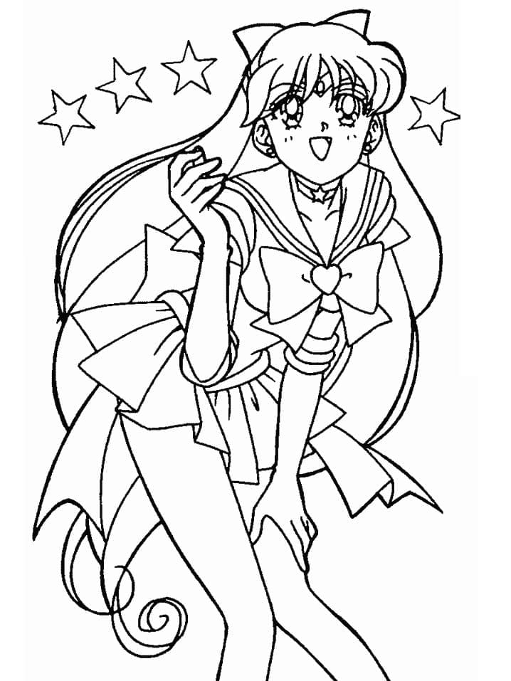 Coloriage Dessin de la belle Sailor Venus