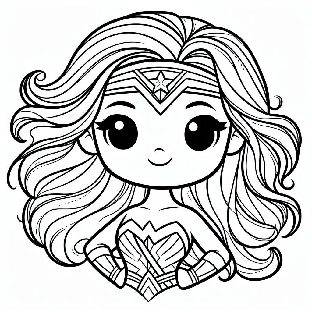 Coloriage Dessin de Wonder Woman DC