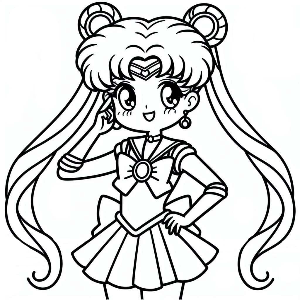 Coloriage Dessine à merveille Sailor Moon