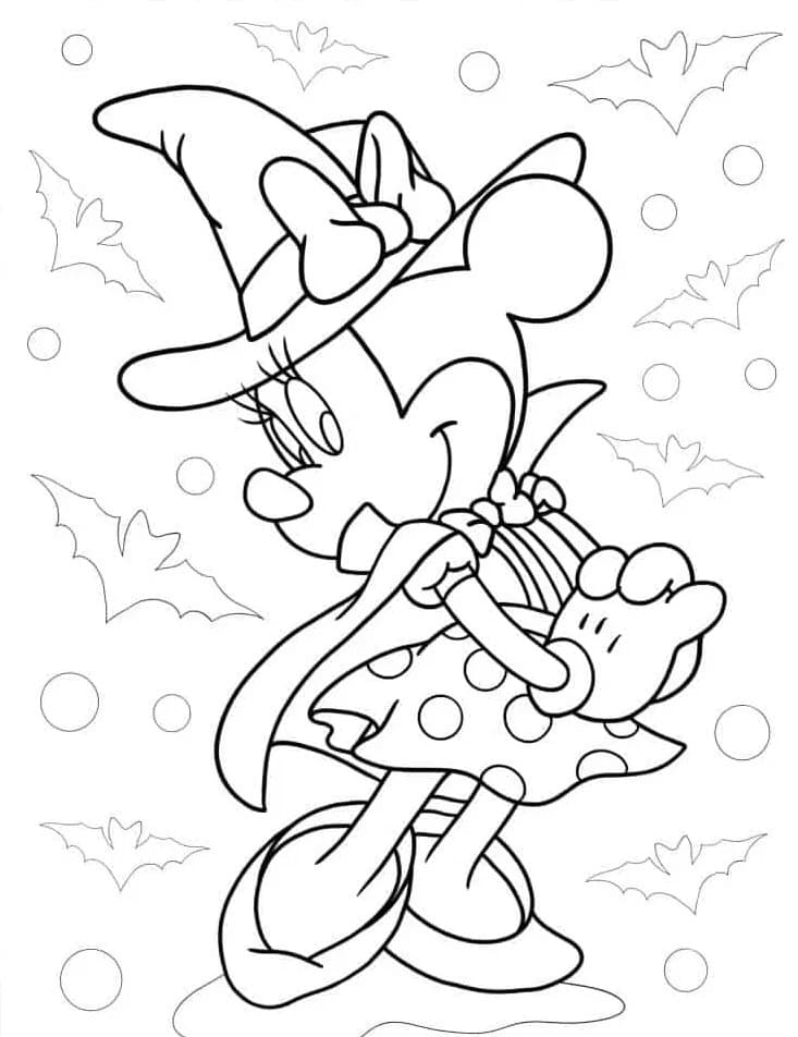 Coloriage Dessine facile Minnie Mouse