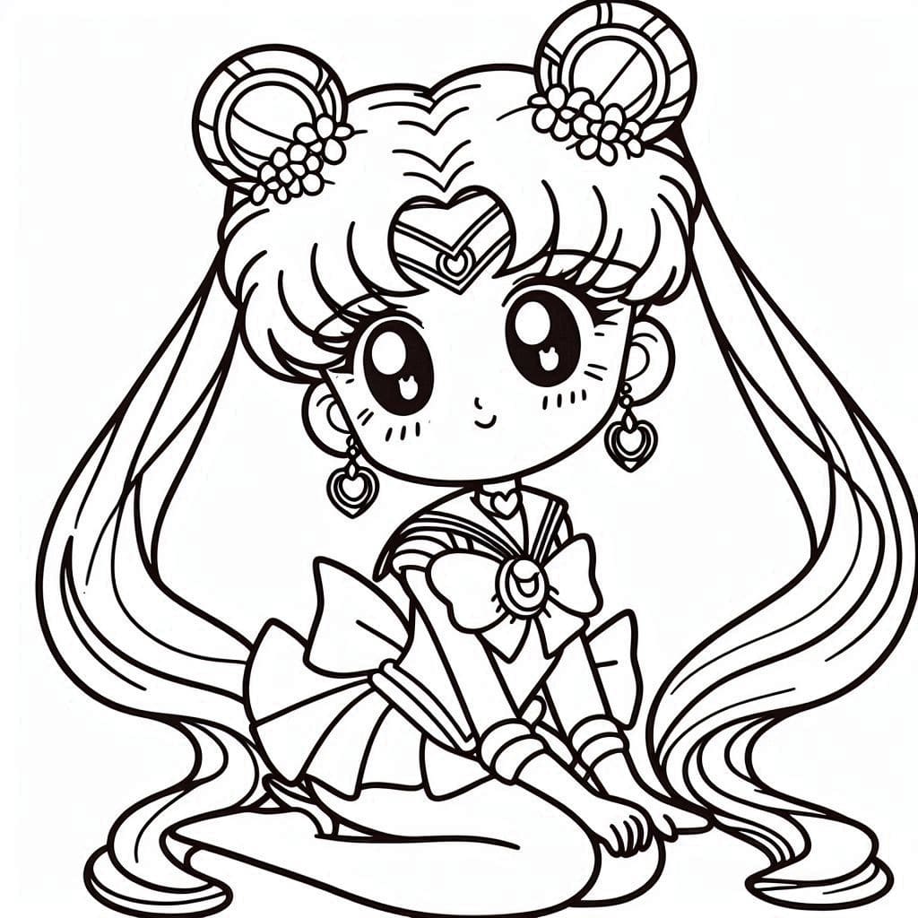 Coloriage Dessine la belle Sailor Moon