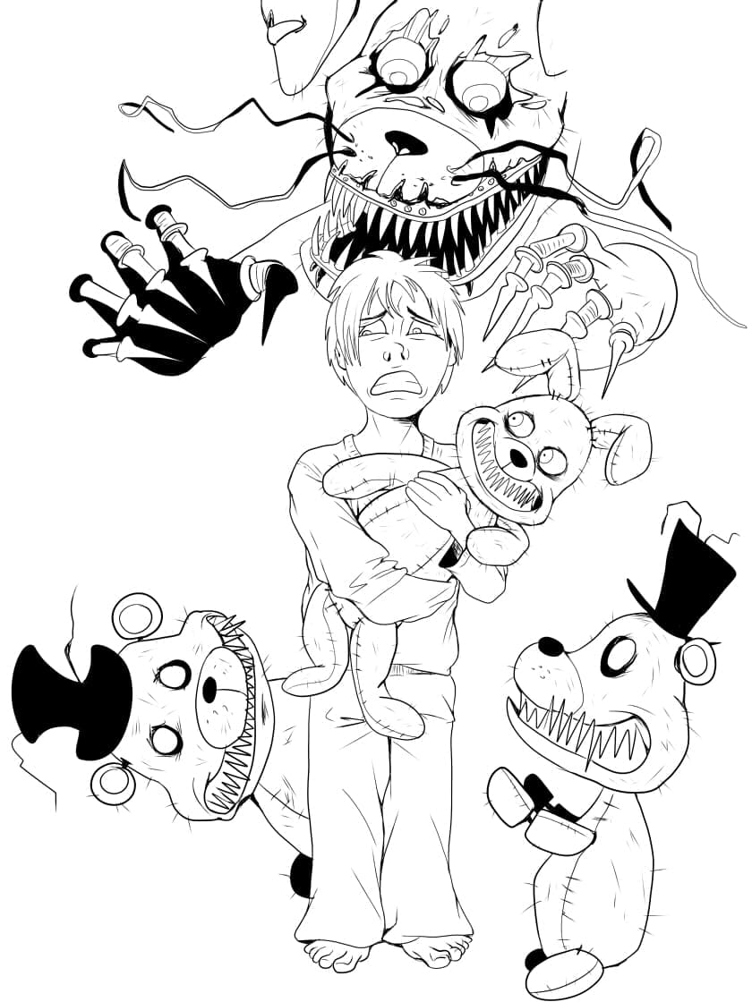 Coloriage Dessine le cauchemar de Five Nights at Freddy's