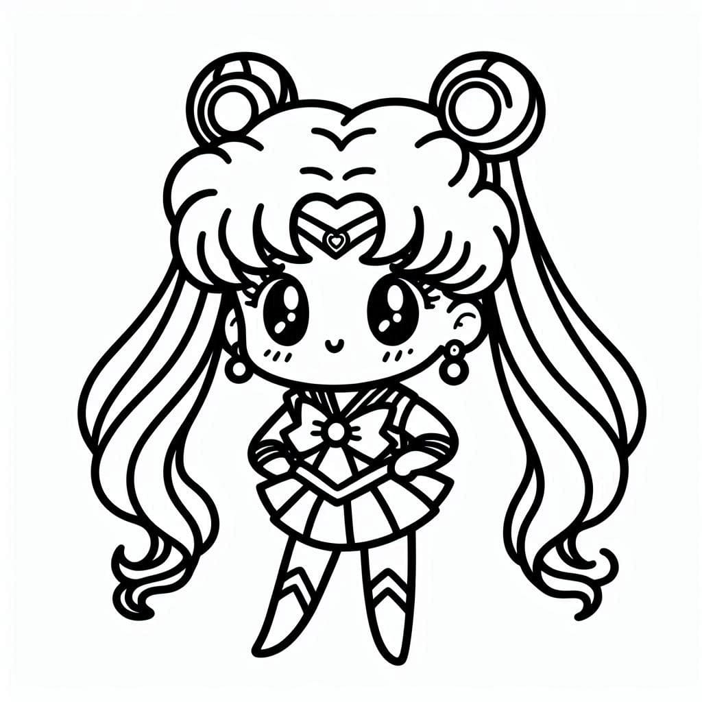 Coloriage Dessine le petit Sailor Moon