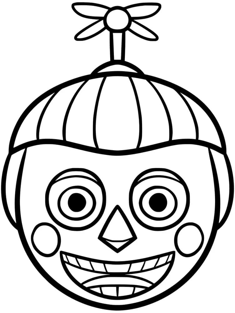 Coloriage Dessine le visage de Balloon Boy dans Five Nights at Freddy's