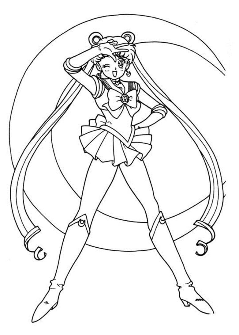 Coloriage Dessine l'incroyable Sailor Moon