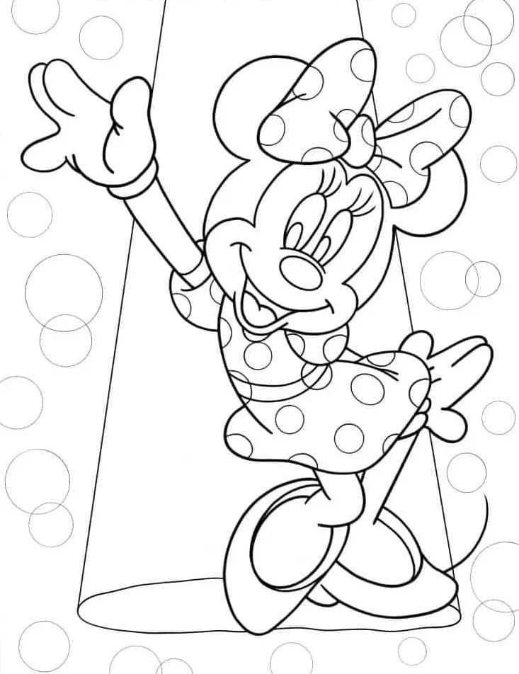 Coloriage Dessine mignon Minnie Mouse