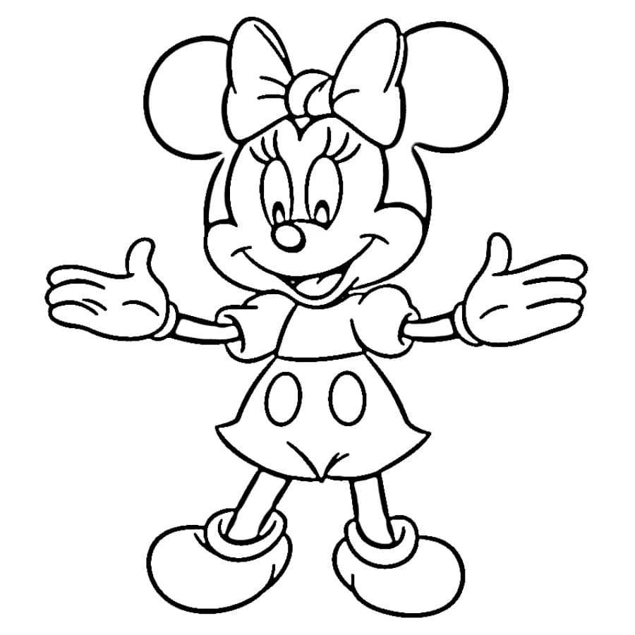 Coloriage Dessine Minnie Mouse 2