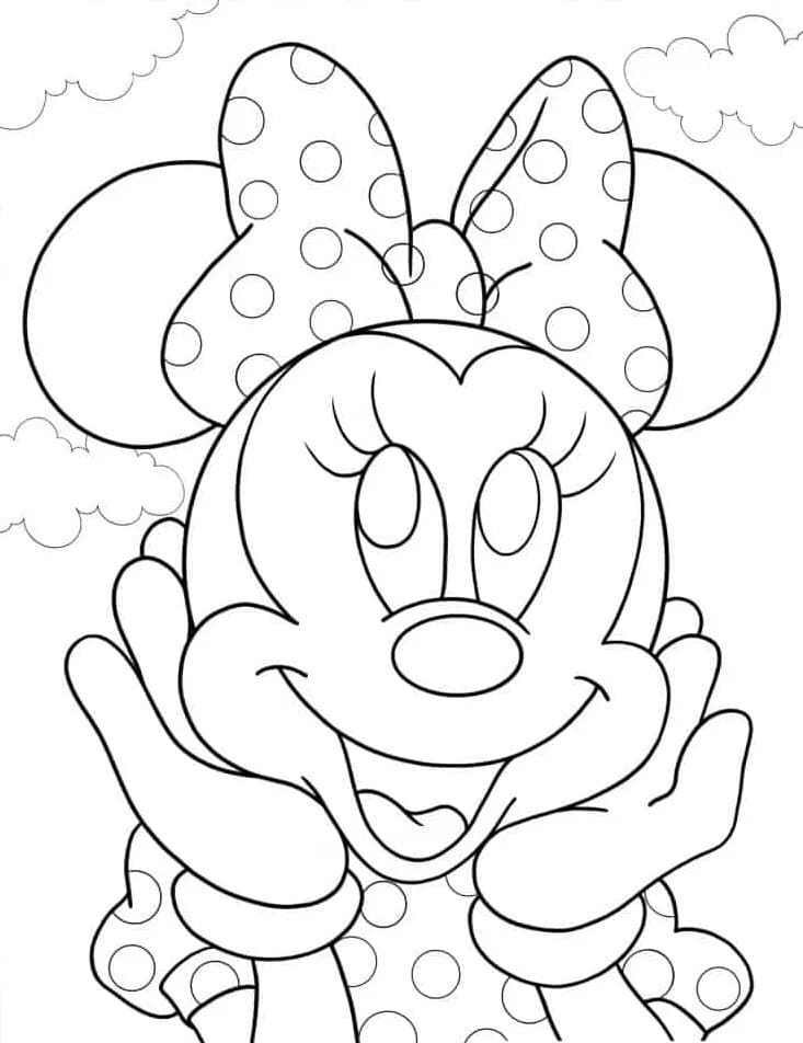 Coloriage Dessine Minnie Mouse 5