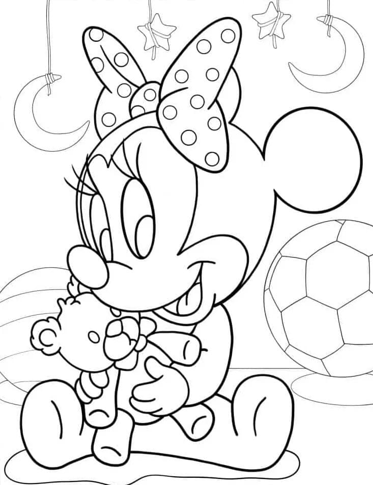 Coloriage Dessine Minnie Mouse 6