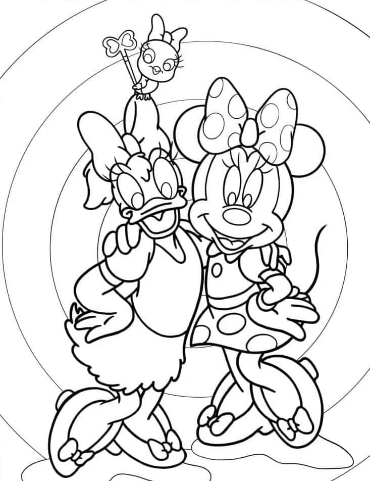 Coloriage Dessine Minnie Mouse gratuit