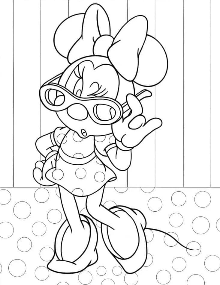 Coloriage Dessine Minnie Mouse imprimable