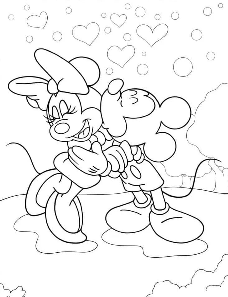 Coloriage Dessine Minnie Mouse mignon