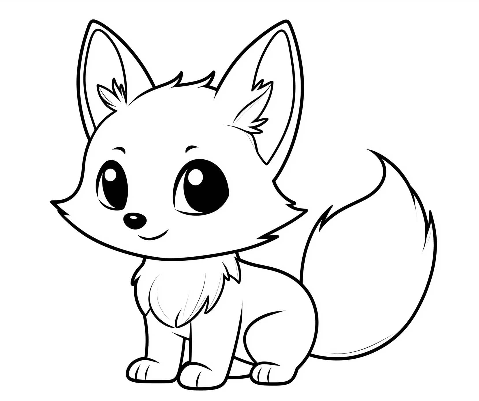 Coloriage Dessine renard mignon