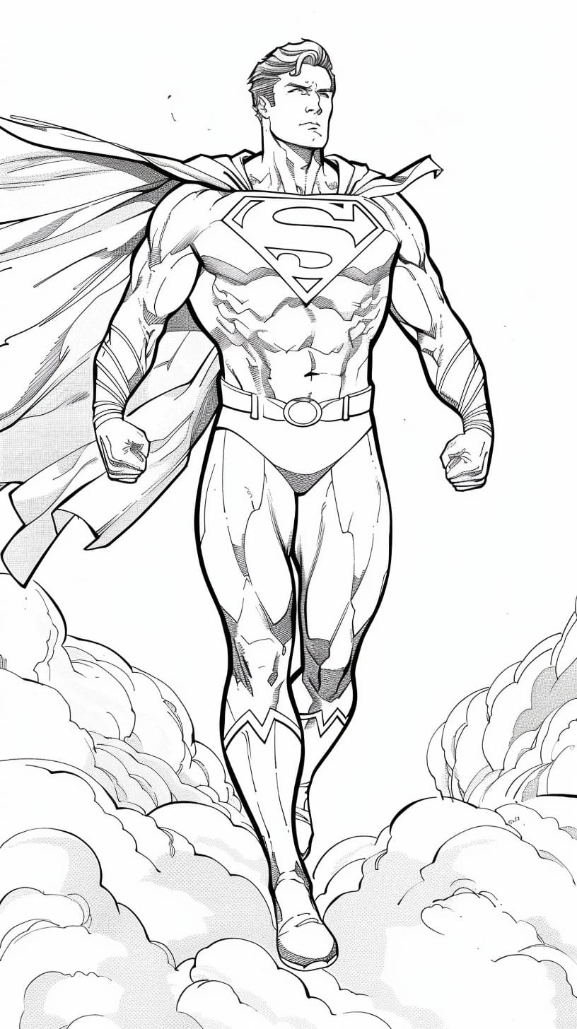 Coloriage Dessine Superman 5