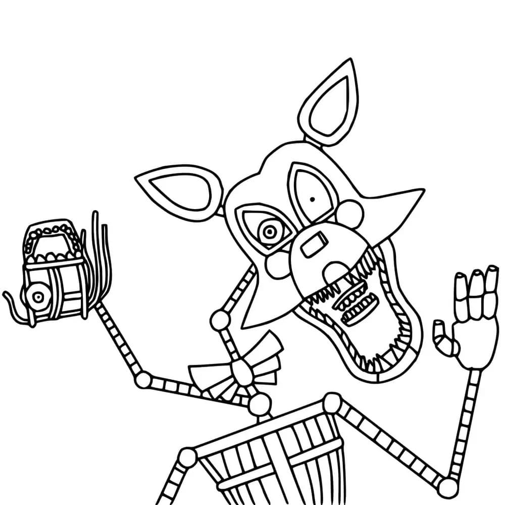 Coloriage Dessine un film effrayant de Five Nights at Freddy's