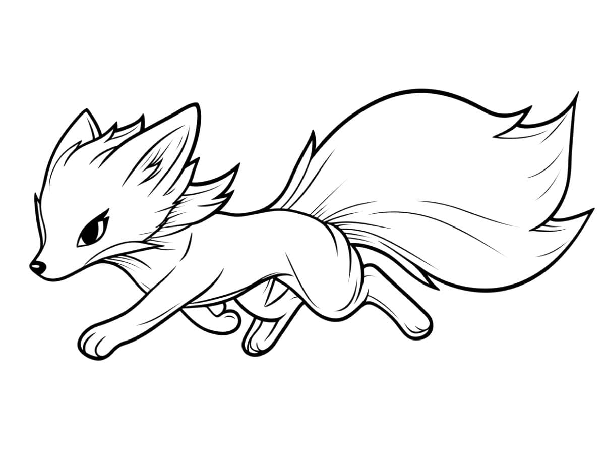 Coloriage Dessine un renard gratuit