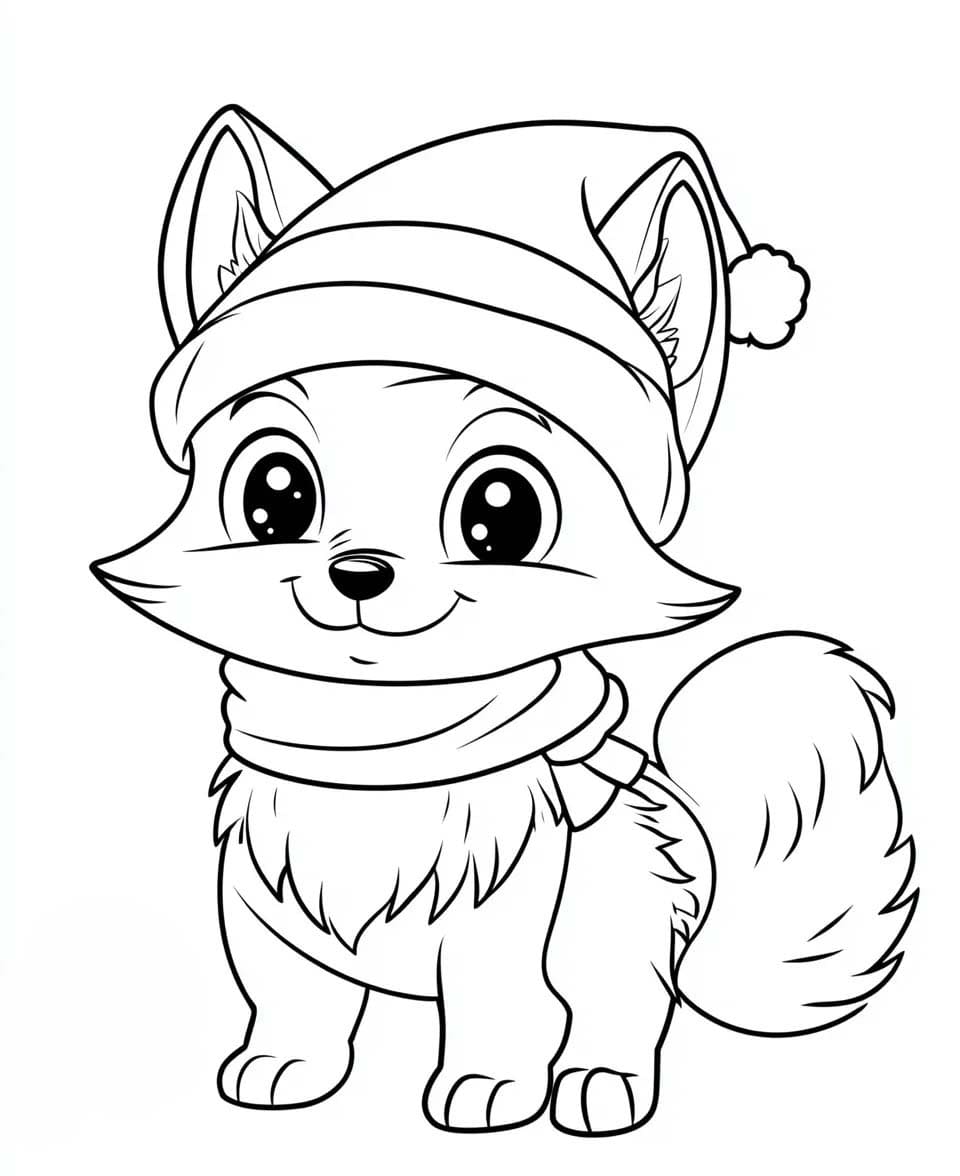 Coloriage Dessine un renard mignon