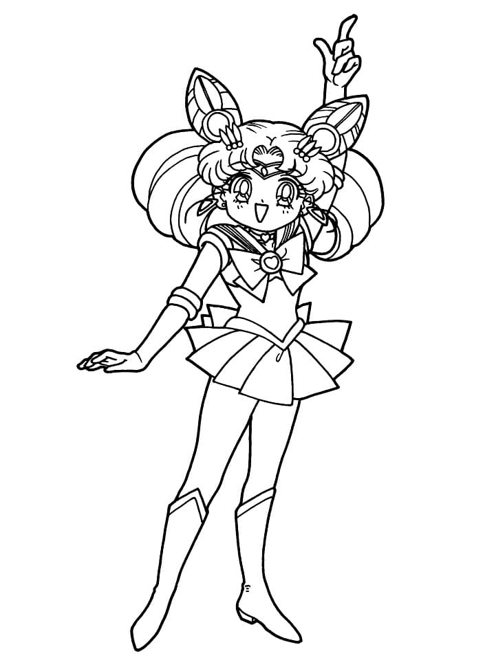 Coloriage Dessine une adorable Chibiusa