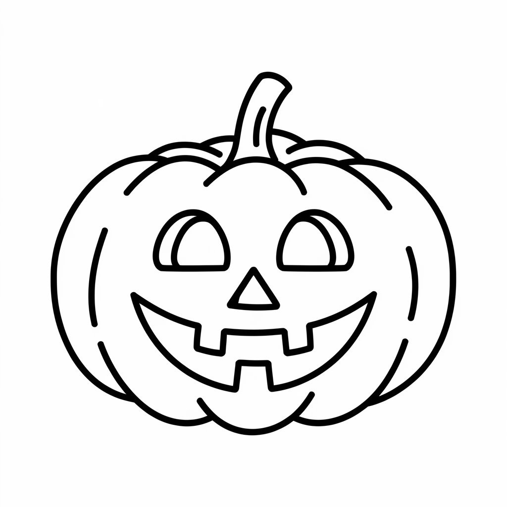 Coloriage Dessine une citrouille Halloween très cool