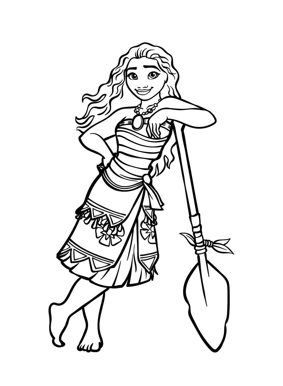 Coloriage Dessine Vaiana mignon