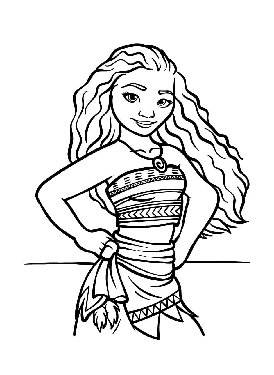 Coloriage Vaiana à imprimer