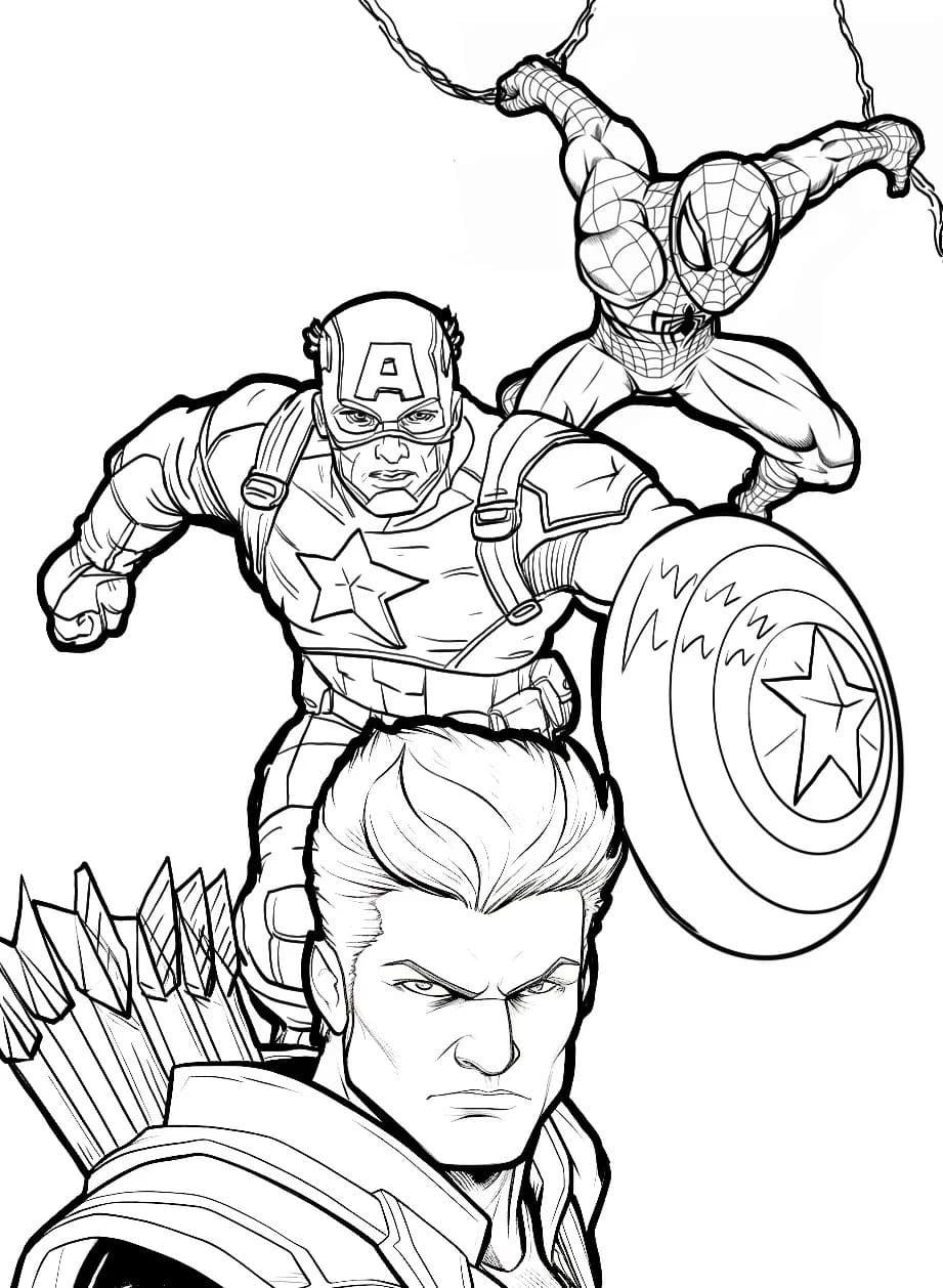 Coloriage Dessiner Avengers basique