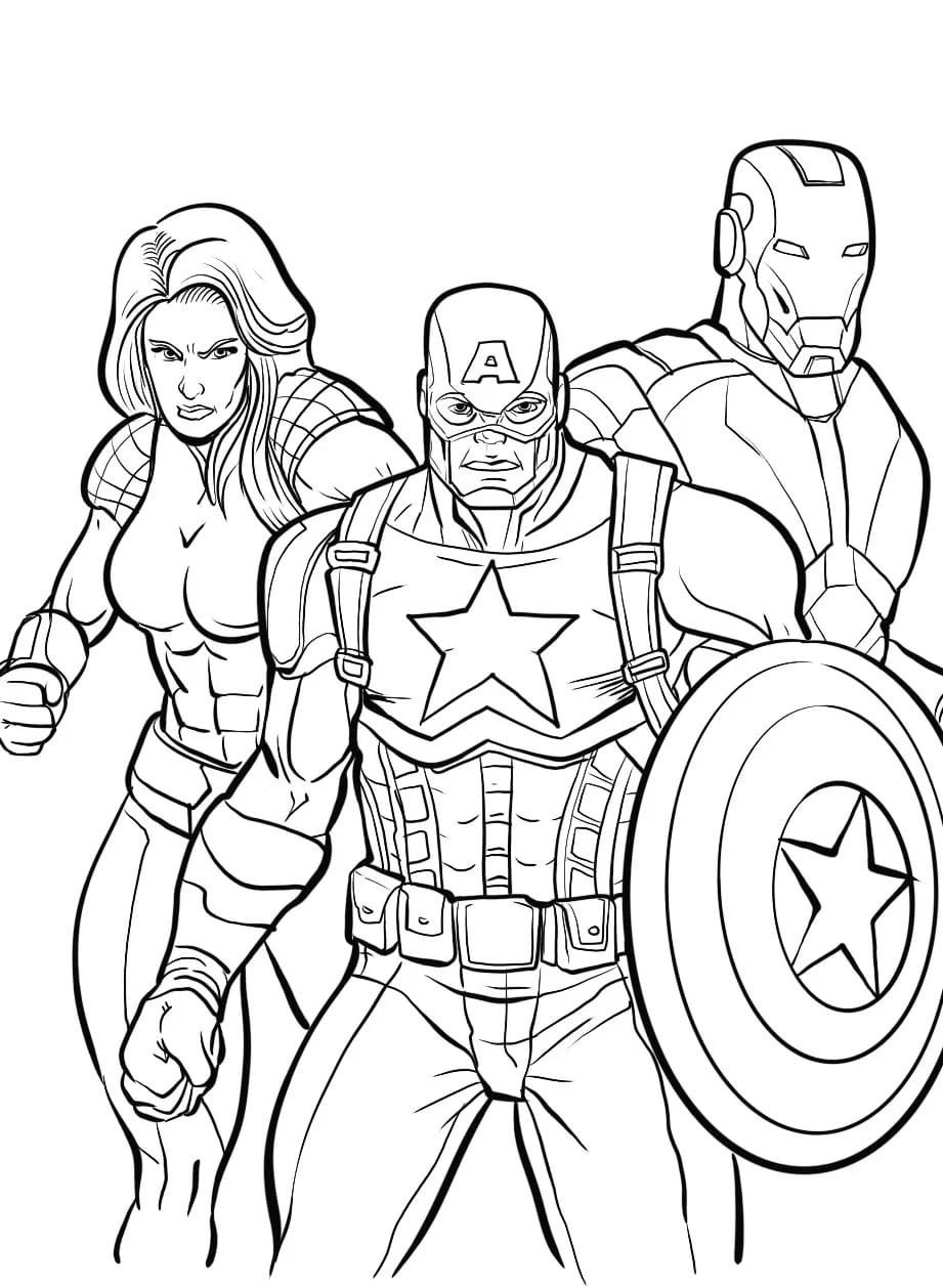 Coloriage Dessiner Avengers facile