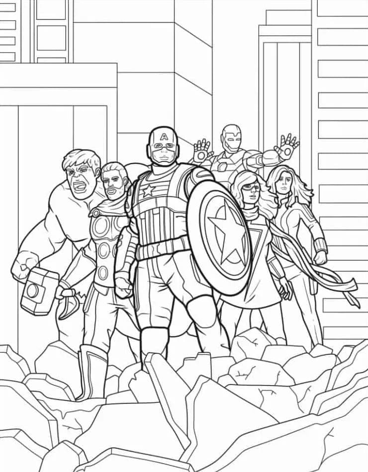 Coloriage Dessiner Avengers gratuit