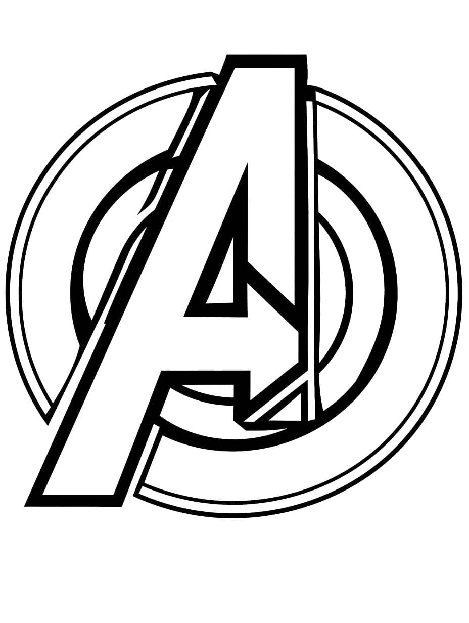 Coloriage Dessiner Avengers logo