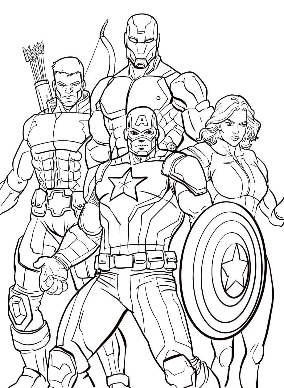 Coloriage Dessiner Avengers simple