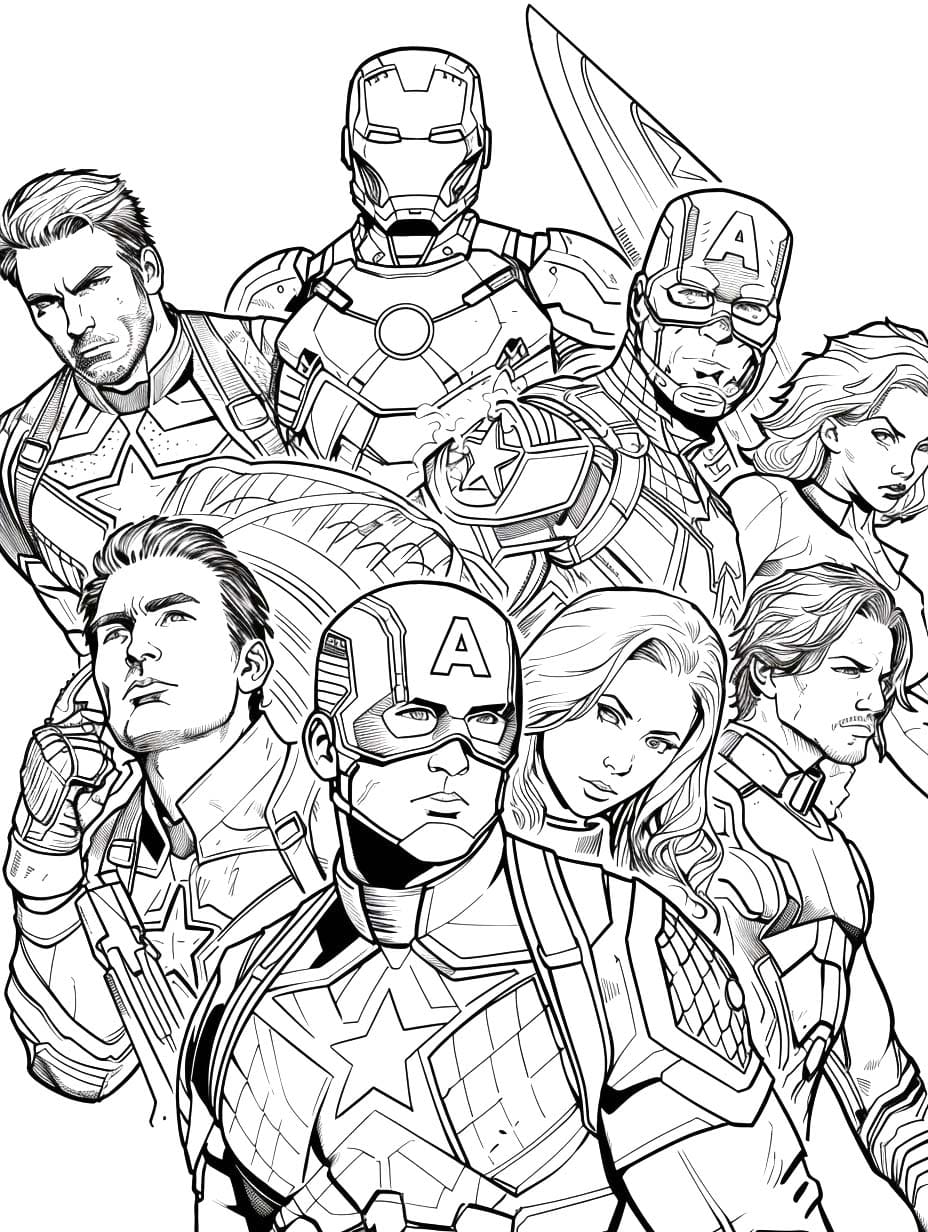 Coloriage Dessiner Avengers très bon