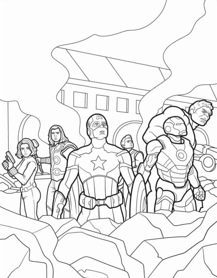 Coloriage Dessiner Avengers très cool