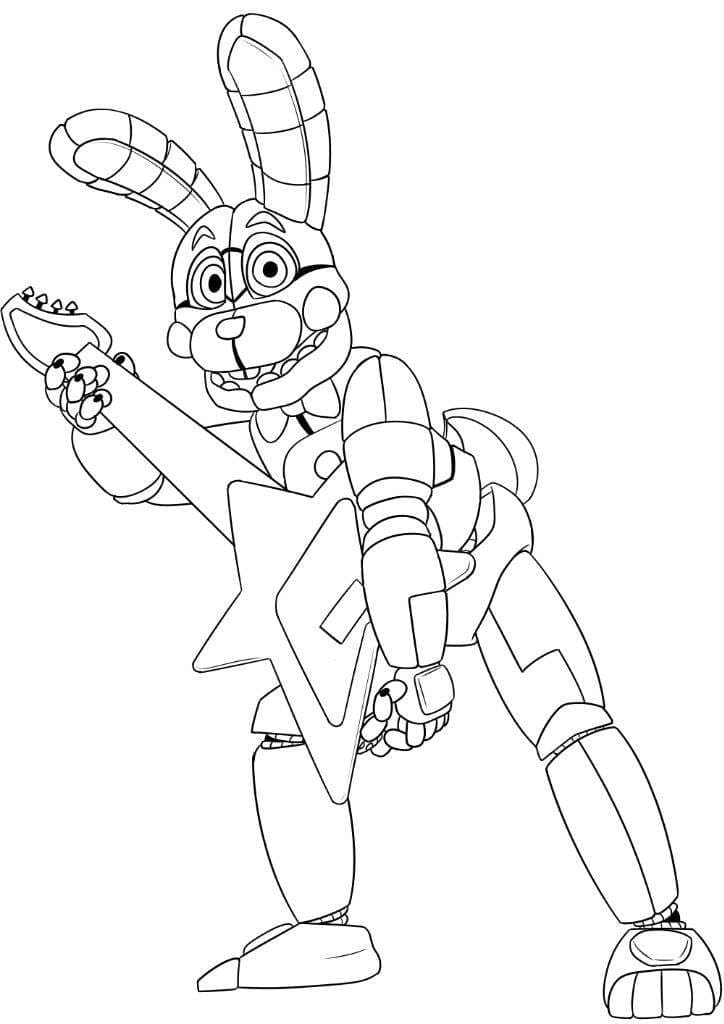 Coloriage Dessiner Bonnie FNAF de base