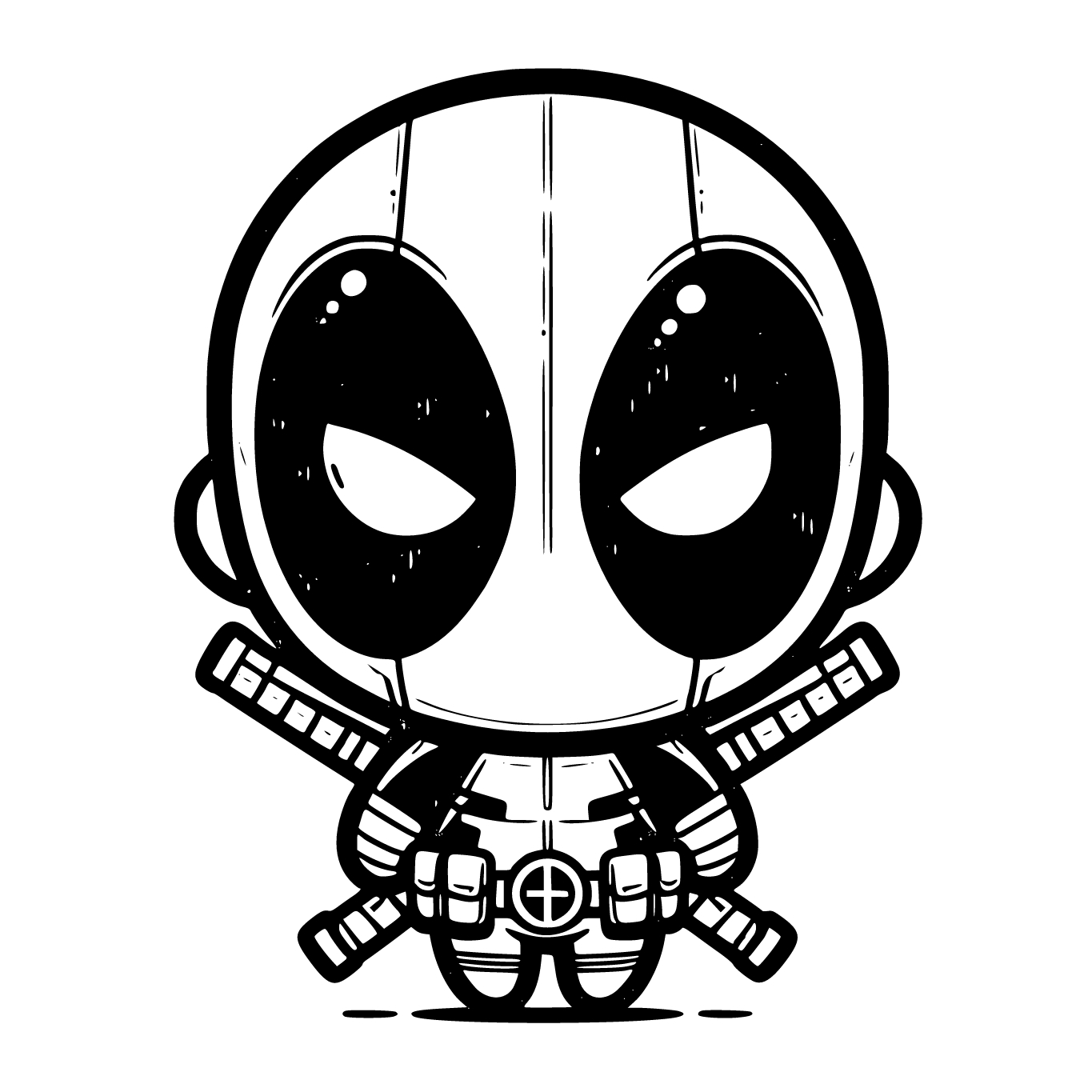 Coloriage Dessiner Deadpool 1