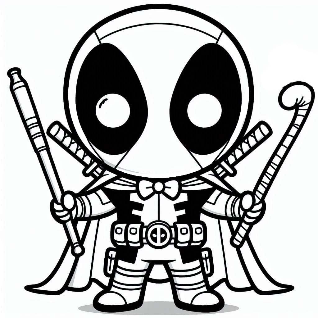 Coloriage Dessiner Deadpool 2