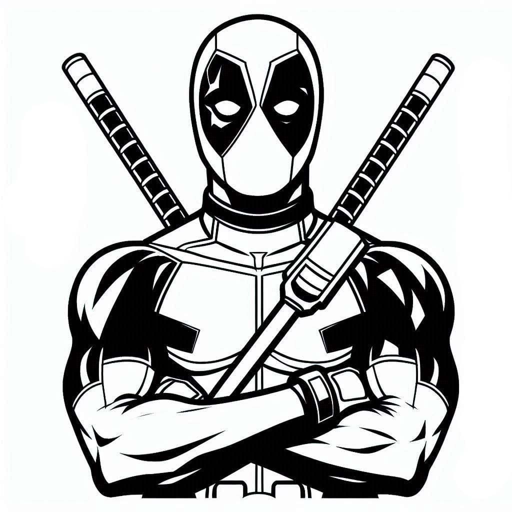 Coloriage Dessiner Deadpool 3