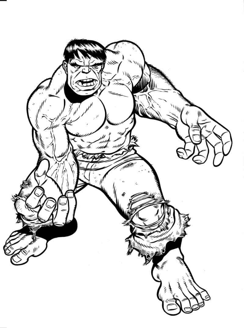 Coloriage Dessiner Hulk gratuitement