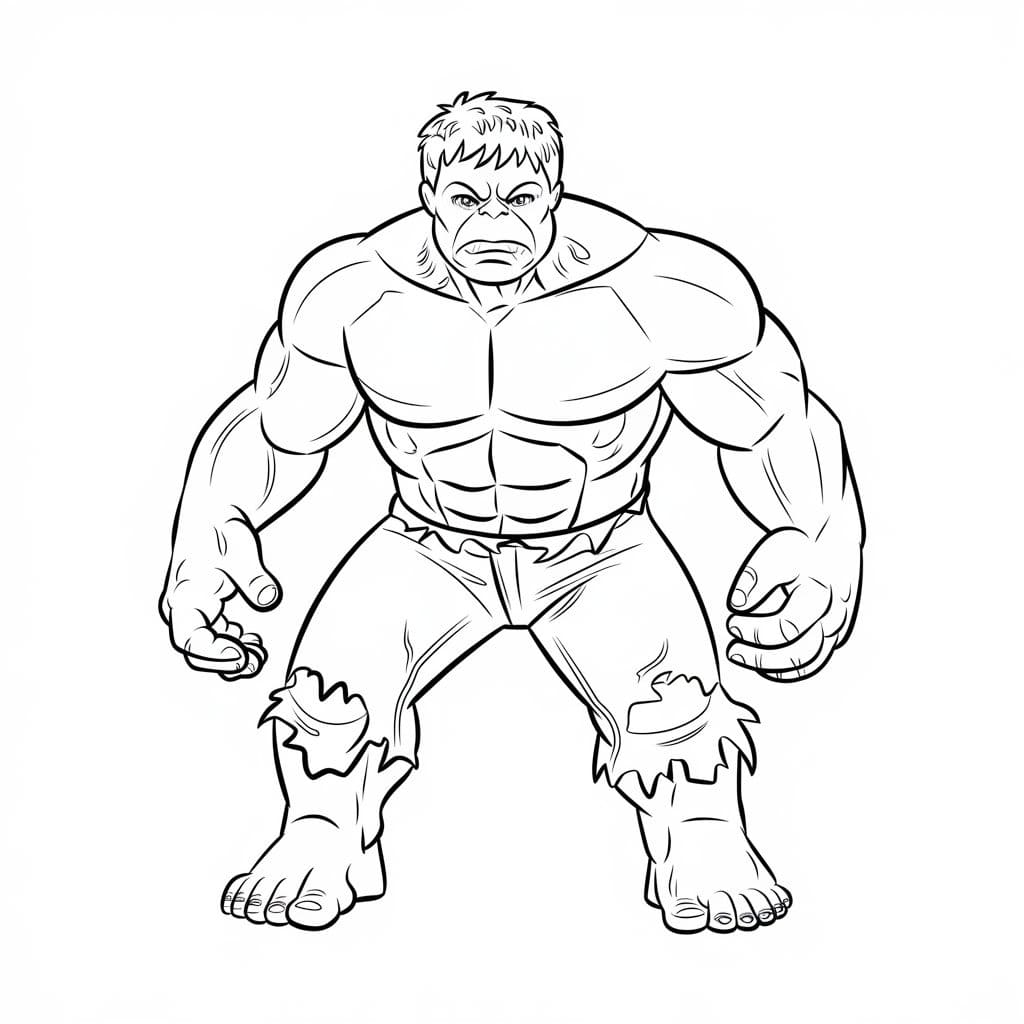 Coloriage Dessiner Hulk Simplement