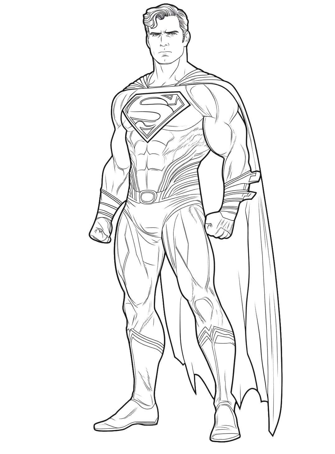 Coloriage Dessiner le portrait de Superman