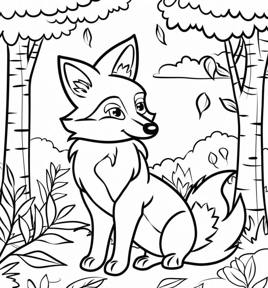 Coloriage Dessiner Renard 5