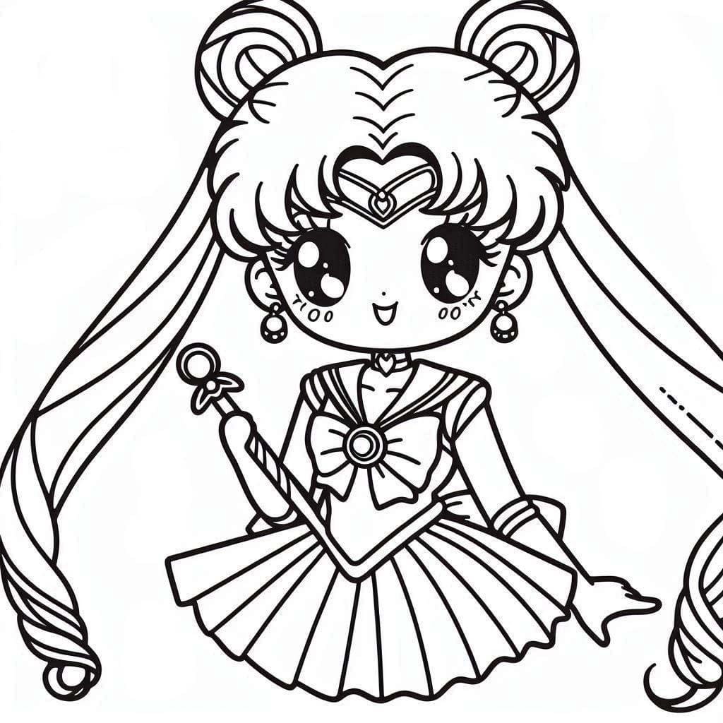 Coloriage Dessiner Sailor Moon de base