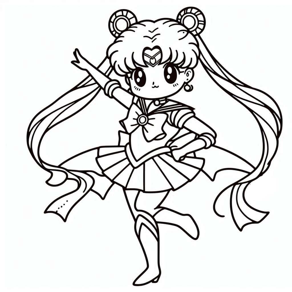 Coloriage Dessiner Sailor Moon facilement