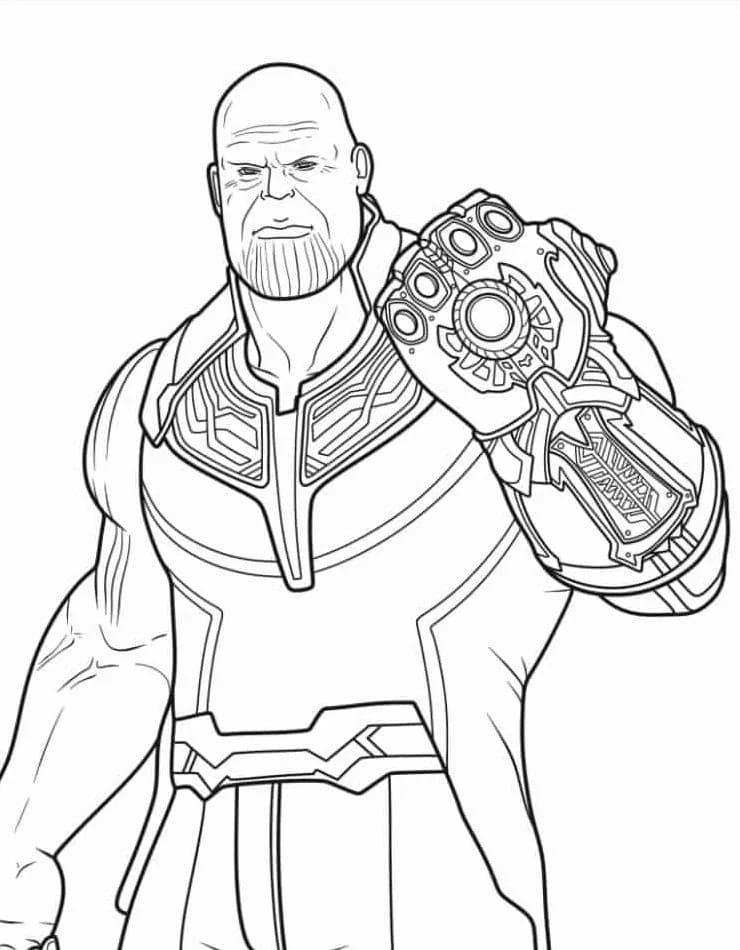 Coloriage Dessiner thanos Avengers