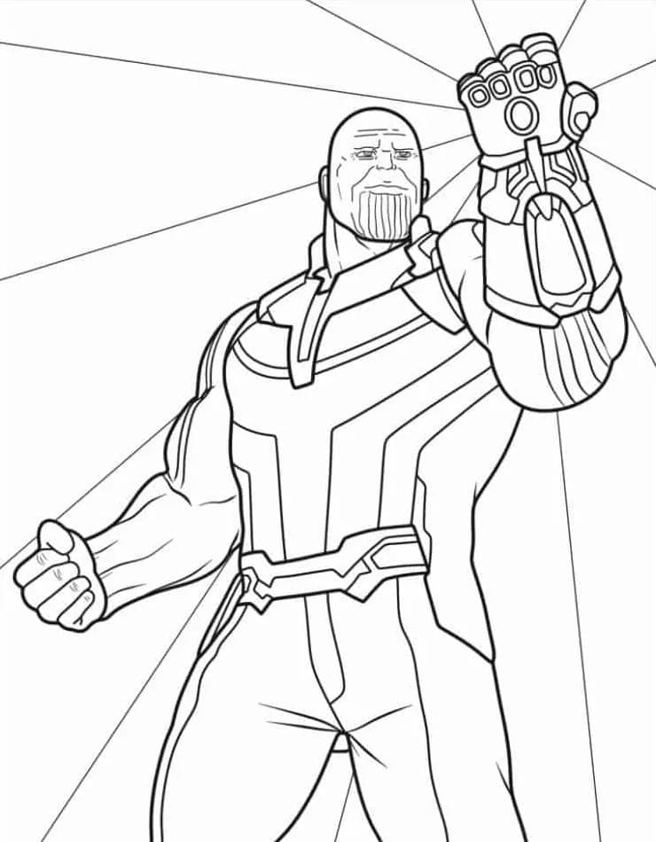 Coloriage Dessiner thanos en Avengers