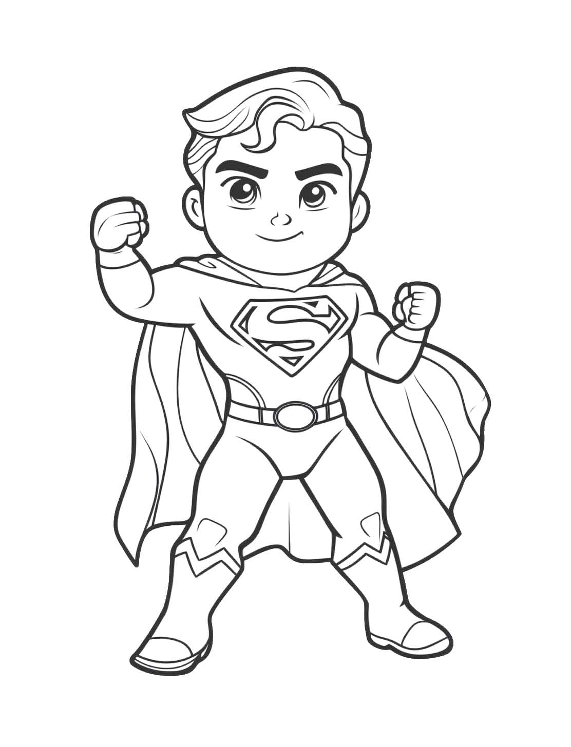 Coloriage Dessiner un Superman de animé