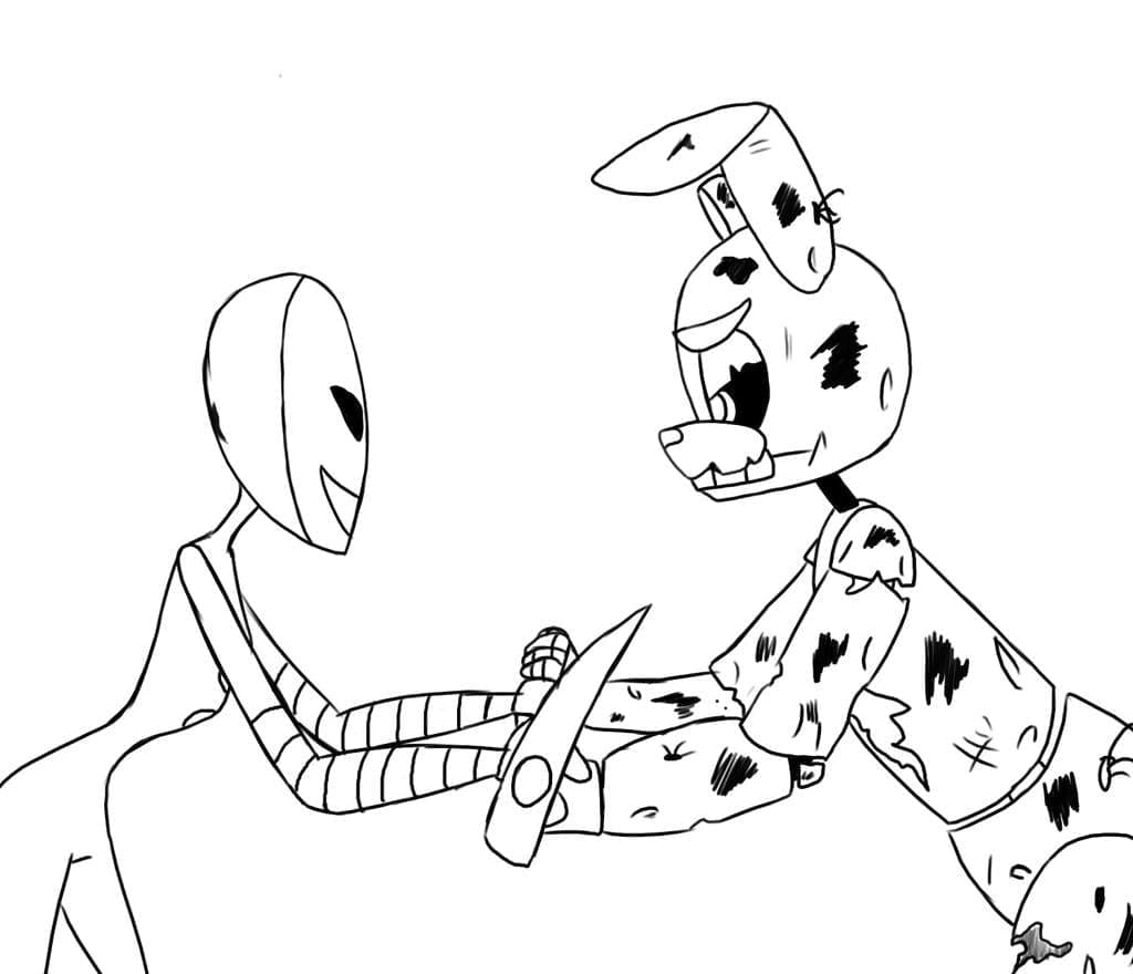 Coloriage Dessiner une image animatronique