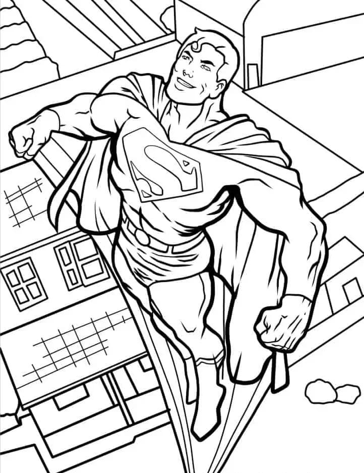 Coloriage Dessiner une image de Superman